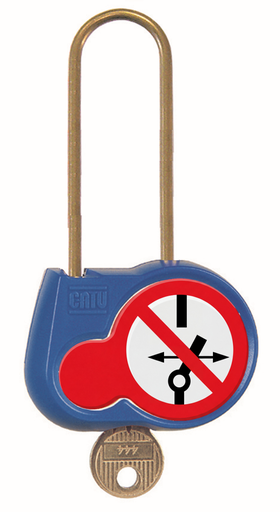 [CATAL-240-S-BL-111] cadenas bleu 70mm d.4mm clé identique 111