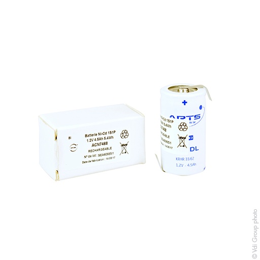 [ENIACN7468] Accumulateur(s) Accus Nicd industriels VRE D4500 1.2V 4.5Ah HBL