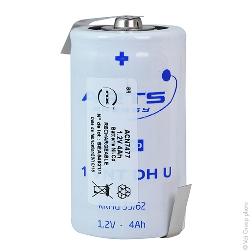 [ENIACN7477] Accumulateur(s) Accus Nicd industriels VNT DH U 1.2V 4Ah HBL