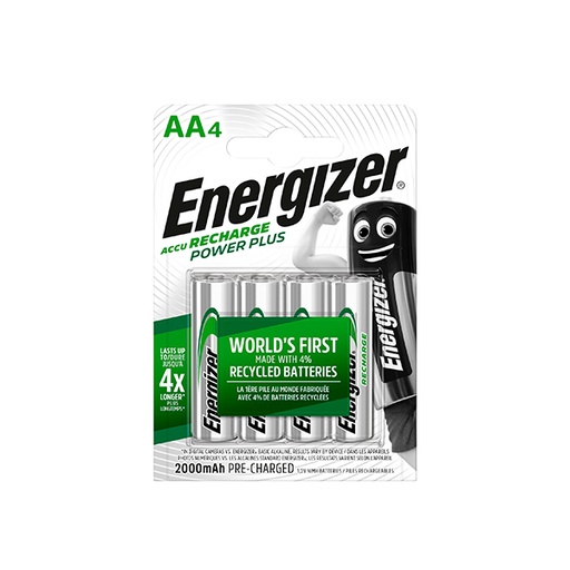 [ENIACH28123] Blister(s) x 4 Accus Nimh blister x4 AA ENERGIZER RECHARGEABLE NH15-2000 1.2V 20