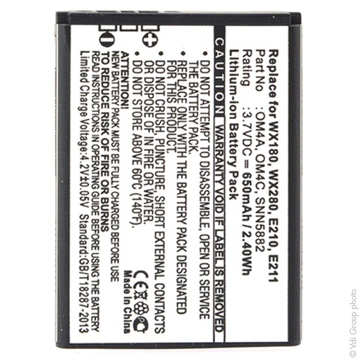 [ENIGML90207] Blister(s) x 1 Batterie téléphone portable pour Motorola 3.7V 650mAh