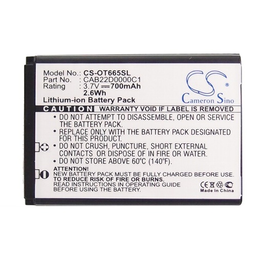 [ENIGML90281] Blister(s) x 1 Batterie téléphone portable pour Alcatel 3.7V 700mAh