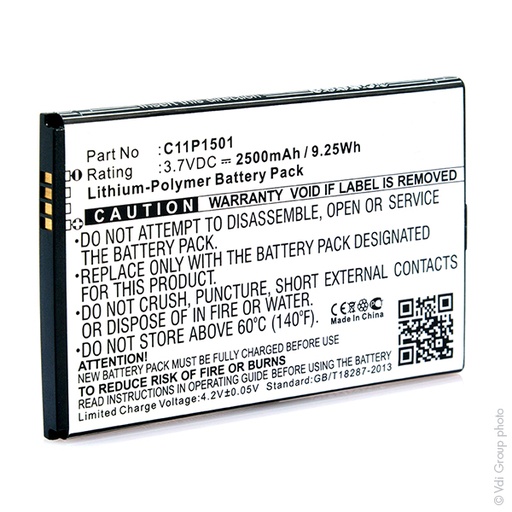 [ENIGML90952] Blister(s) x 1 Batterie téléphone portable pour Asus 3.7V 2500mAh