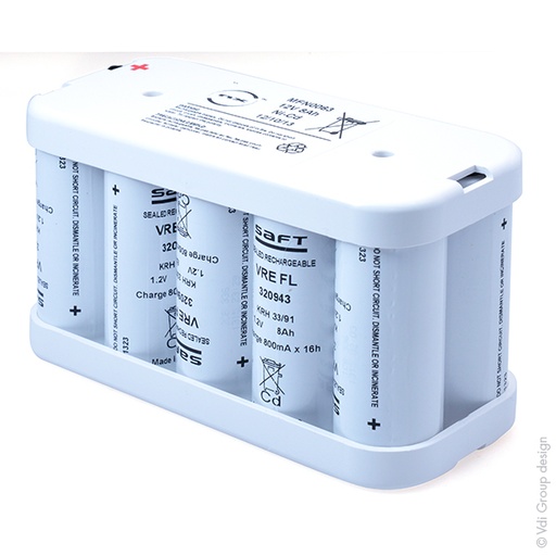 [ENIMFN0063] Pack(s) Batterie médicale Nicd 10x F VRE 10S1P ST2 12V 8Ah Fast