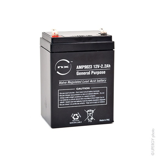 [ENIAMP9023] Unité(s) Batterie plomb AGM NX 2.2-12 General Purpose 12V 2.2Ah F4.8