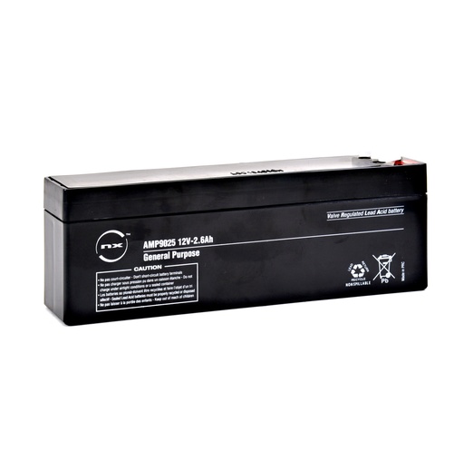 [ENIAMP9025] Batterie(s) Batterie plomb AGM NX 2.6-12 General Purpose 12V 2.6Ah F4.8