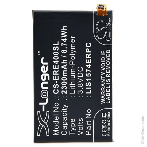 [ENIGML90814] Blister(s) x 1 Batterie téléphone portable pour Sony Ericsson 3.8V 2300mAh