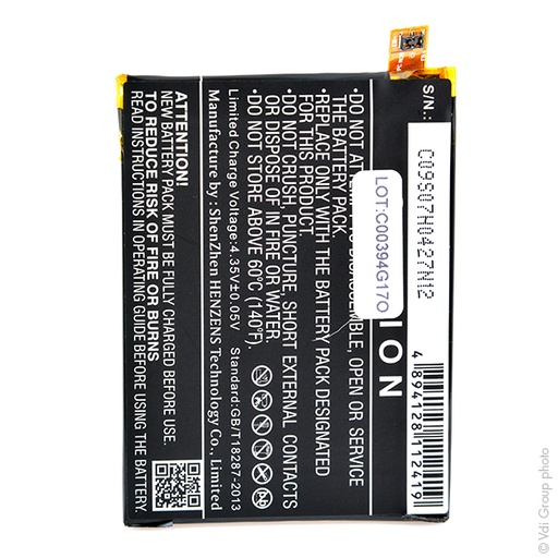 [ENIGML901031] Blister(s) x 1 Batterie téléphone portable pour Sony 3.8V 2800mAh