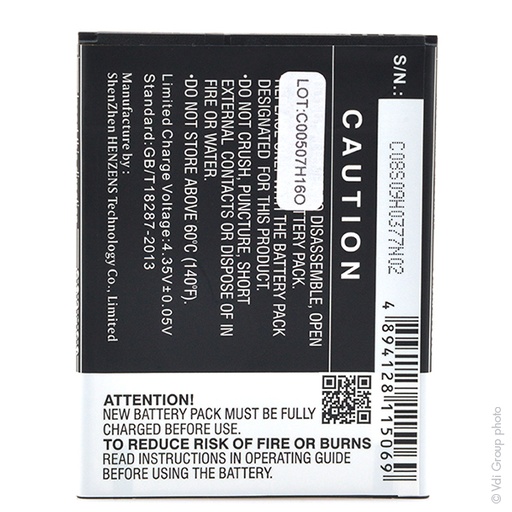 [ENIGML901136] Blister(s) x 1 Batterie téléphone portable pour Wiko 3.8V 3000mAh