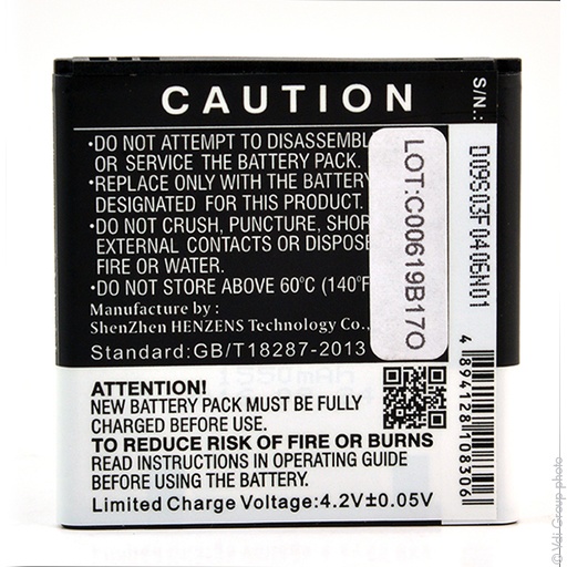 [ENIGML901227] Blister(s) x 1 Batterie téléphone portable pour Doro 3.7V 1500mAh