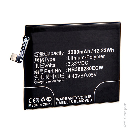 [ENIGML901275] Batterie(s) Batterie téléphone portable pour Huawei 3.82V 3200mAh
