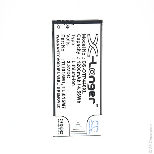 [ENIGML901291] Batterie(s) Batterie téléphone portable pour Alcatel 3.8V 1200mAh