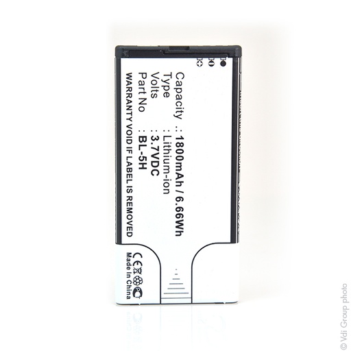 [ENIGML901307] Unité(s) Batterie téléphone portable pour Microsoft 3.7V 1800mAh