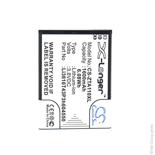 [ENIGML901346] Blister(s) x 1 Batterie téléphone portable pour ZTE 3.8V 1200mAh