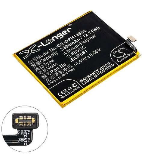 [ENIGML901628] Blister(s) x 1 Batterie téléphone portable pour Oppo 3.85V 3300mAh