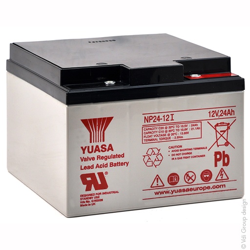 [ENIAMP9215] Batterie(s) Batterie plomb AGM YUASA NP24-12I 12V 24Ah M5-F