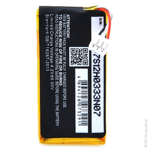 [ENIAML9093] Batterie(s) Batterie casque audio 3.7V 180mAh