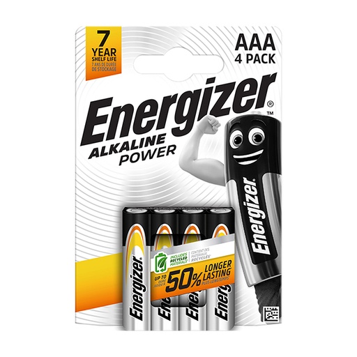 [ENIPCA2823] Blister(s) x 4 Pile alcaline blister ENERGIZER E92 LR03 1.5V 1.15Ah