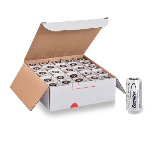 [ENIPCL2807B] Boîte(s) de 25 Pile lithium CR123 Energizer 3V 1500mAh (boite de 25 piles)