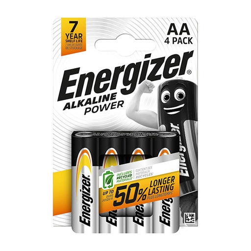 [ENIPCA2822] Blister(s) x 4 Pile alcaline blister ENERGIZER E91 LR6 1.5V 2.5Ah