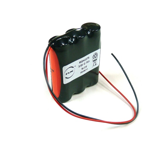 [ENIMGN0275] Pack(s) Batterie Nicd 3x AA VRE 3S1P ST1 3.6V 0.7Ah Fil