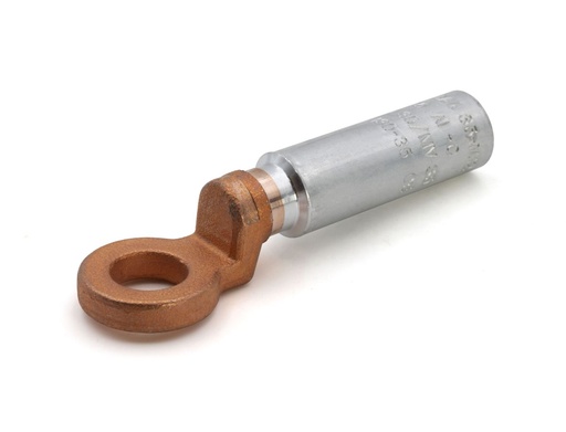 [CEMCAA35M12] Cosse alu-cuivre 35 mm² - Diam.12 mm à fut long (poinçonnage)